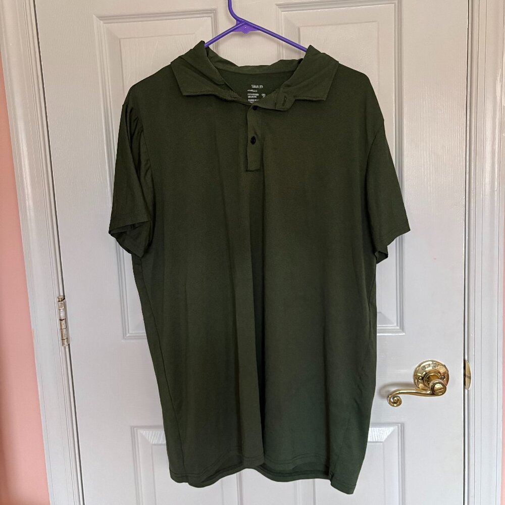👔 Telalo Performance Polo in Army Green | Size L